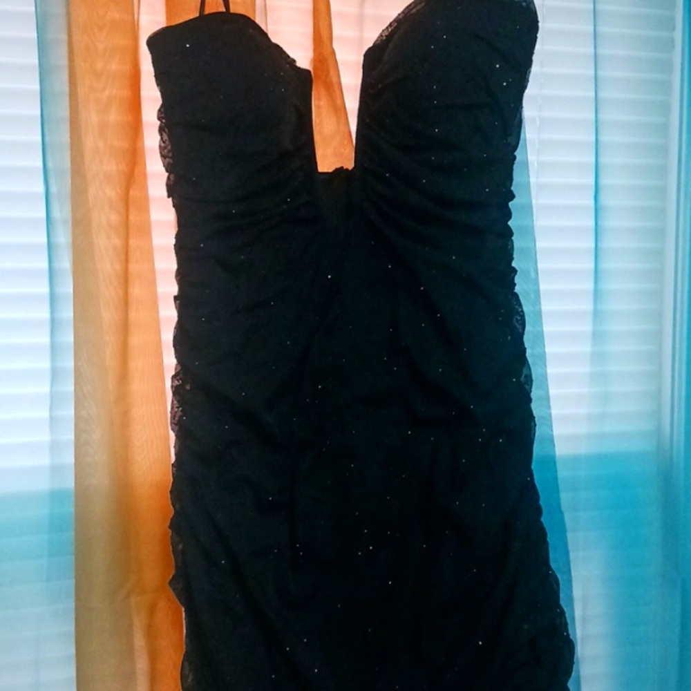 Black sparkling dress